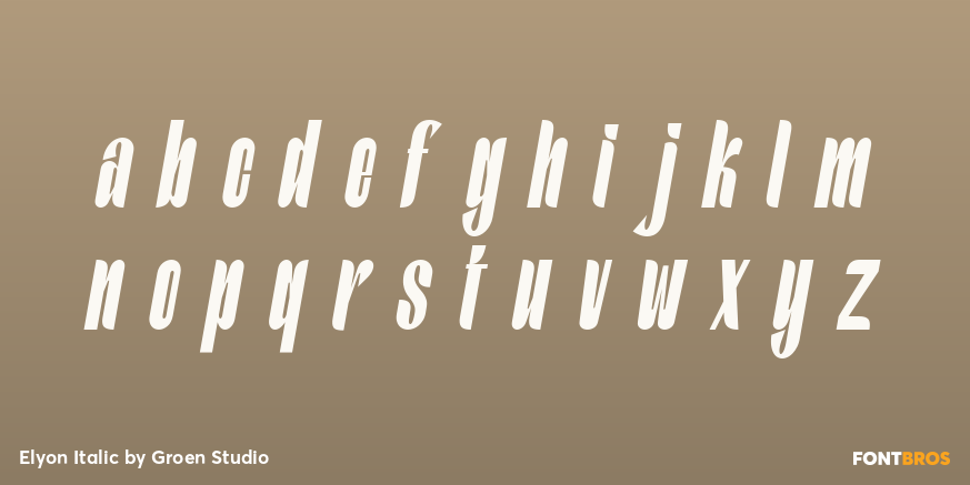 Elyon Italic Font Poster #3