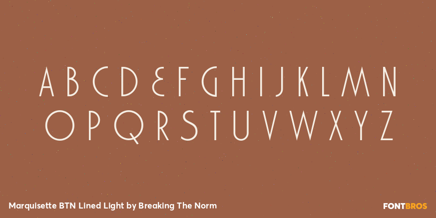 Marquisette BTN Lined Light Font Poster #2
