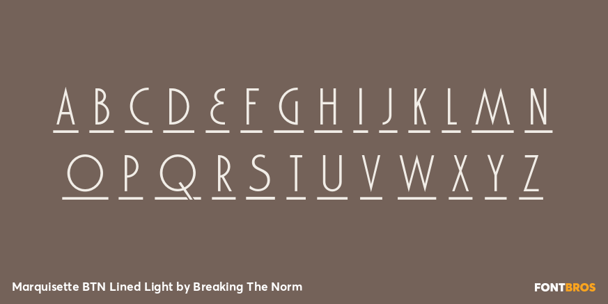 Marquisette BTN Lined Light Font Poster #3