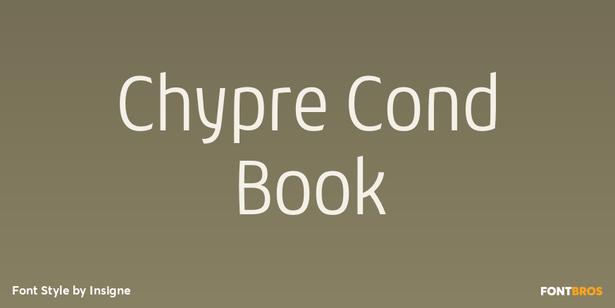 Chypre Cond Book Font Poster #1