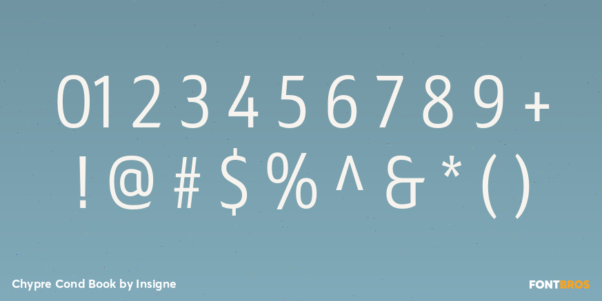 Chypre Cond Book Font Poster #1