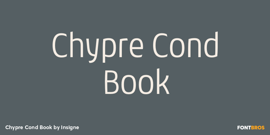 Chypre Cond Book Font Poster #1