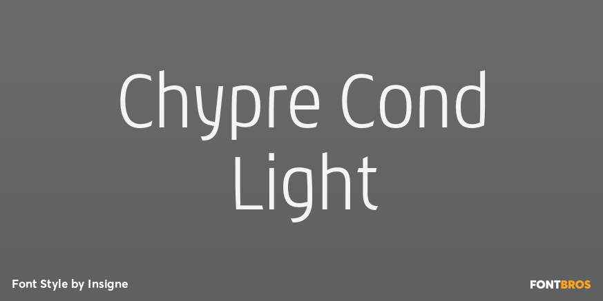 Chypre Cond Light Font Poster #1