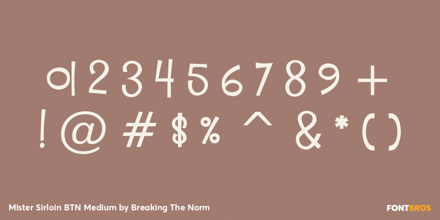 Mister Sirloin BTN Medium Font Poster #1