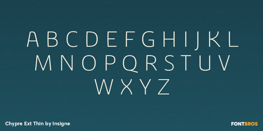 Chypre Ext Thin Font Poster #2