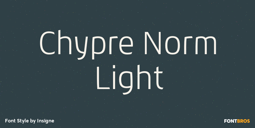 Chypre Norm Light Font Poster #1