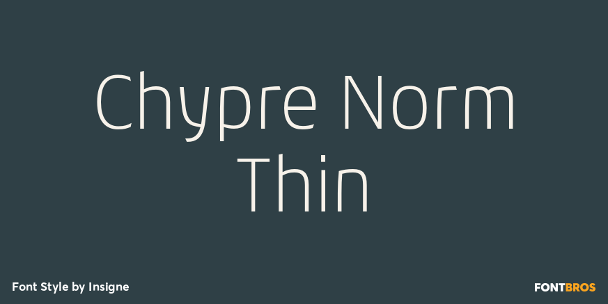 Chypre Norm Thin Font Poster #1