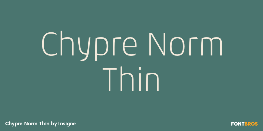 Chypre Norm Thin Font Poster #1