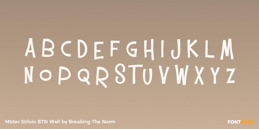 Mister Sirloin BTN Well Font Poster #2