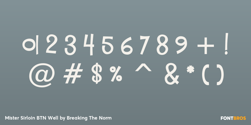 Mister Sirloin BTN Well Font Poster #4