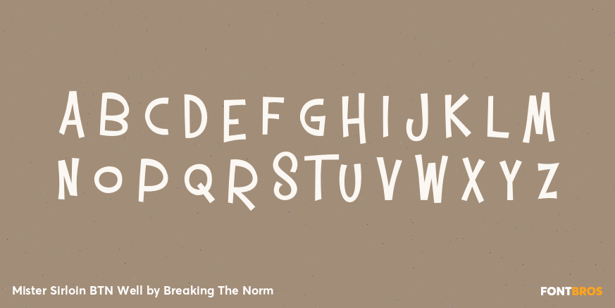 Mister Sirloin BTN Well Font Poster #1