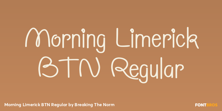 Morning Limerick BTN Regular Font Poster #1
