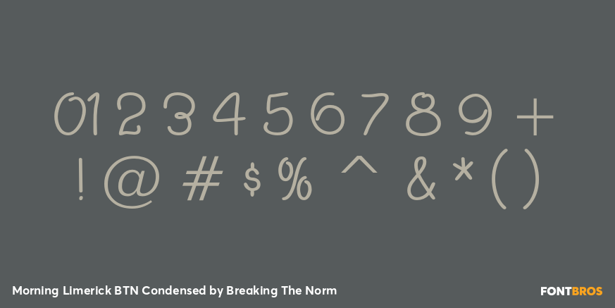Morning Limerick BTN Condensed Font Poster #1