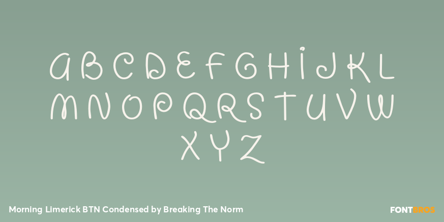 Morning Limerick BTN Condensed Font Poster #1