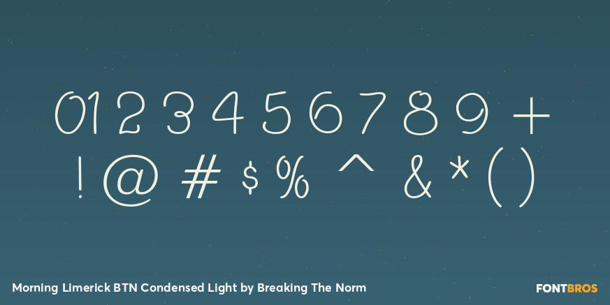 Morning Limerick BTN Condensed Light Font Poster #1