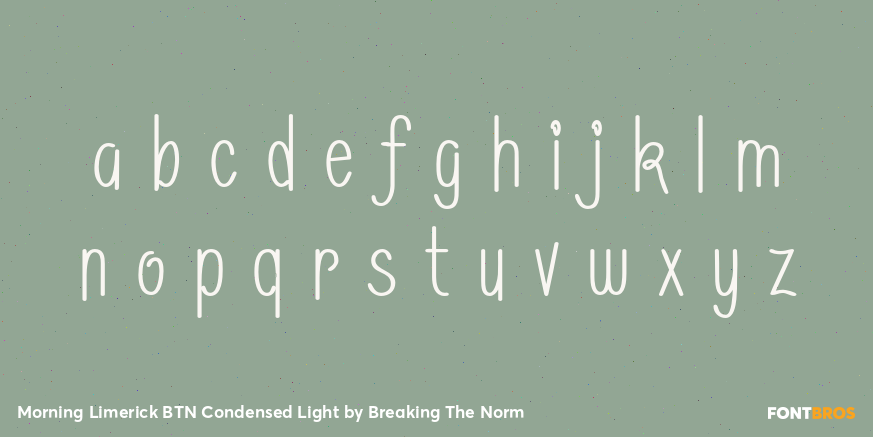 Morning Limerick BTN Condensed Light Font Poster #3