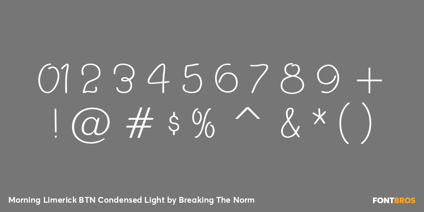 Morning Limerick BTN Condensed Light Font Poster #4