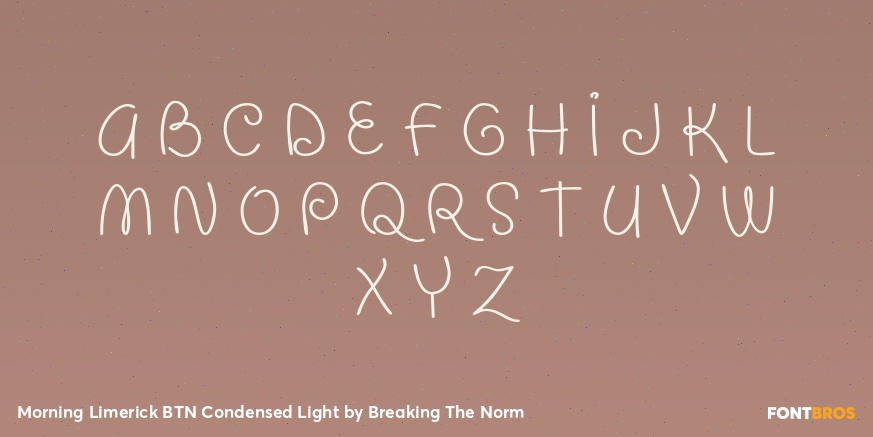 Morning Limerick BTN Condensed Light Font Poster #1