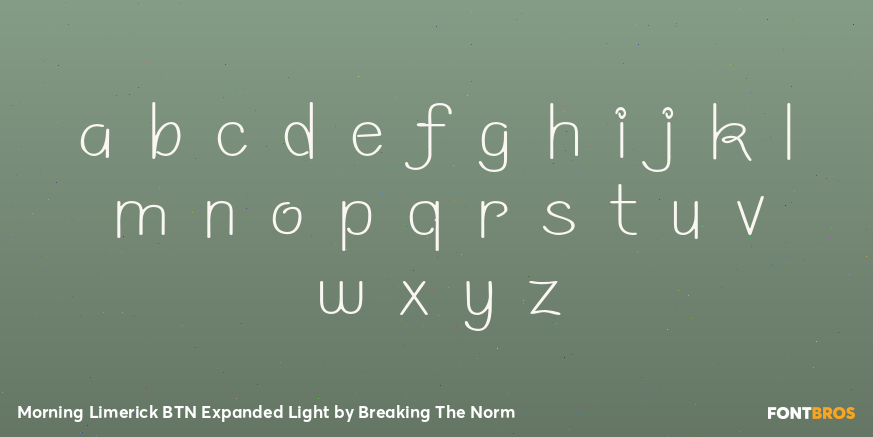 Morning Limerick BTN Expanded Light Font Poster #1