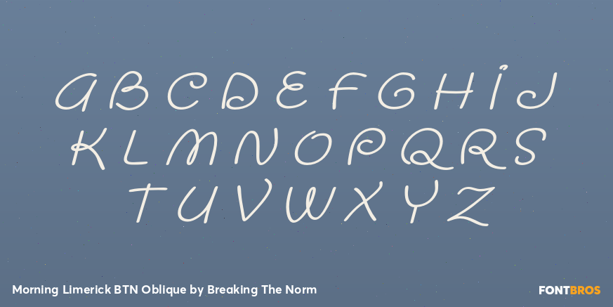 Morning Limerick BTN Oblique Font Poster #2