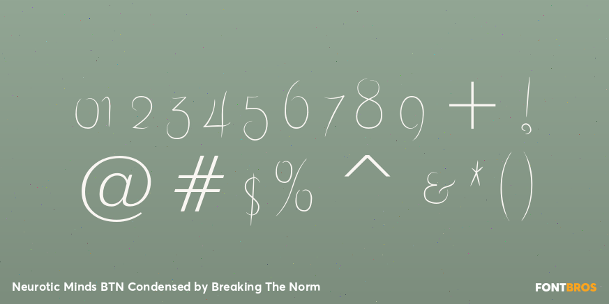 Neurotic Minds BTN Condensed Font Poster #4