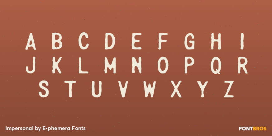 Impersonal Font Poster #2