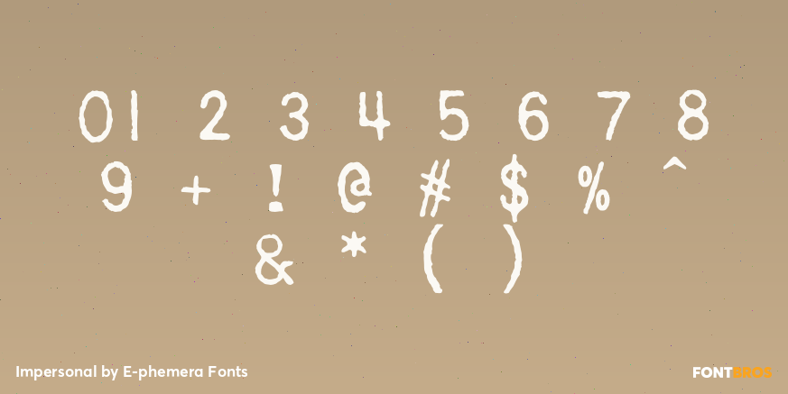 Impersonal Font Poster #4