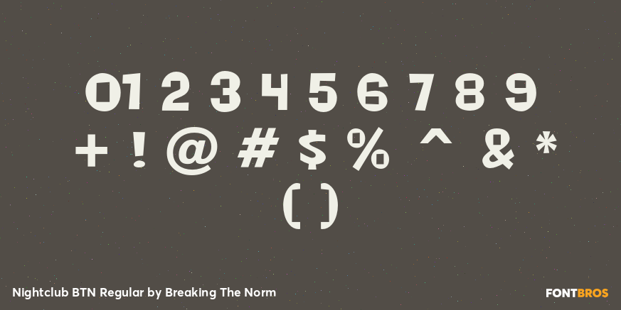 Nightclub BTN Regular Font Poster #4