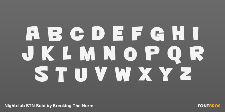 Nightclub BTN Bold Font Poster #2