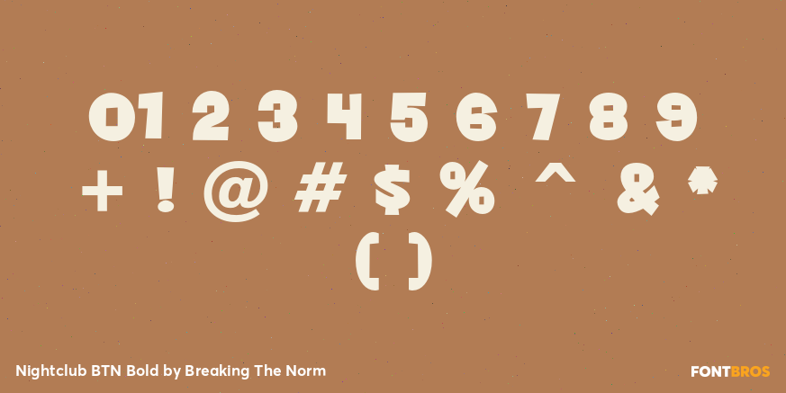 Nightclub BTN Bold Font Poster #4