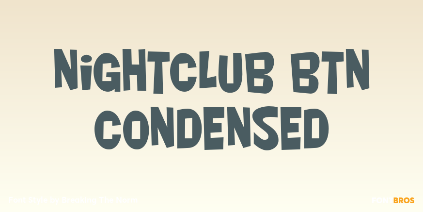 Nightclub BTN Condensed Poster