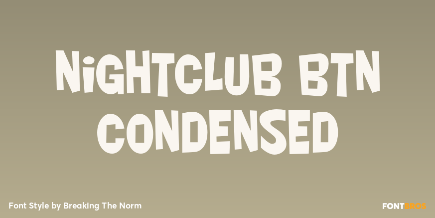 Nightclub BTN Condensed Poster