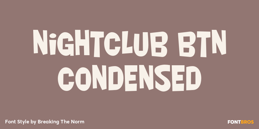 Nightclub BTN Condensed Poster