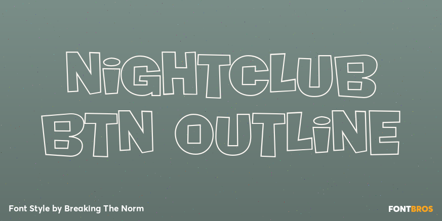 Nightclub BTN Outline Poster