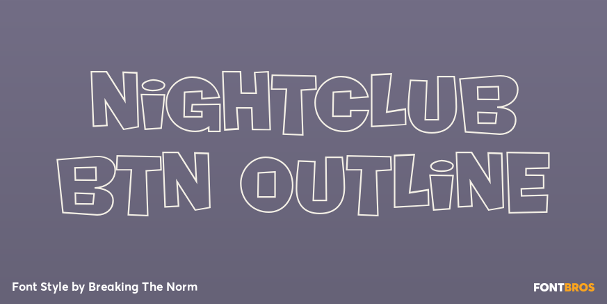 Nightclub BTN Outline Poster