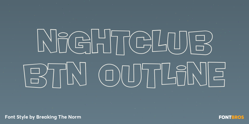 Nightclub BTN Outline Poster