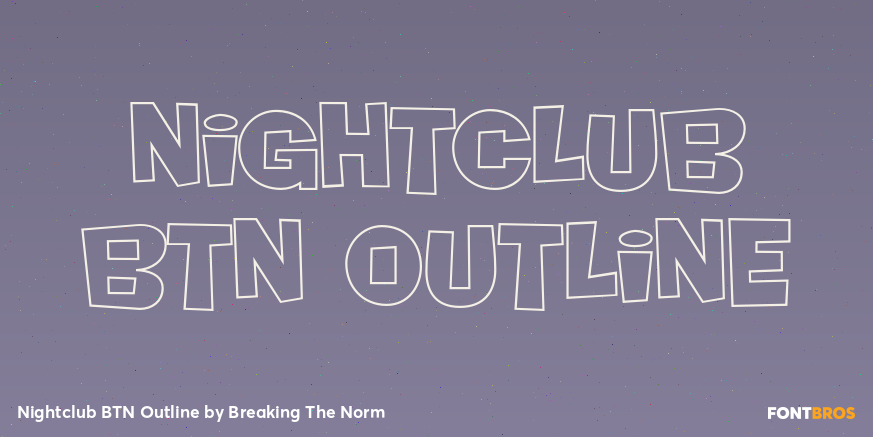 Nightclub BTN Outline Poster