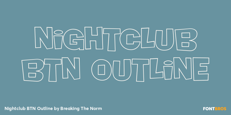 Nightclub BTN Outline Poster