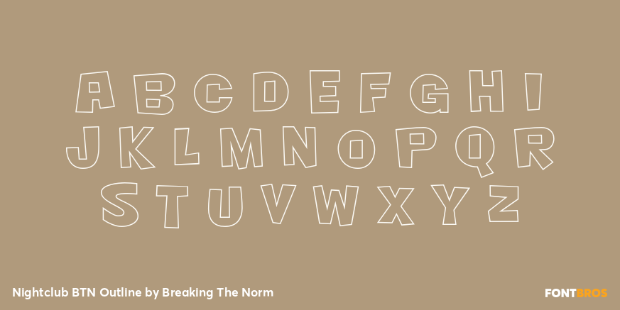 Nightclub BTN Outline Font Poster #1