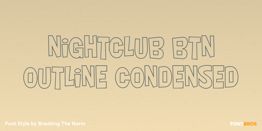Nightclub BTN Outline Condensed Poster