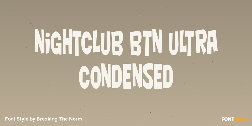 Nightclub BTN Ultra Condensed Poster