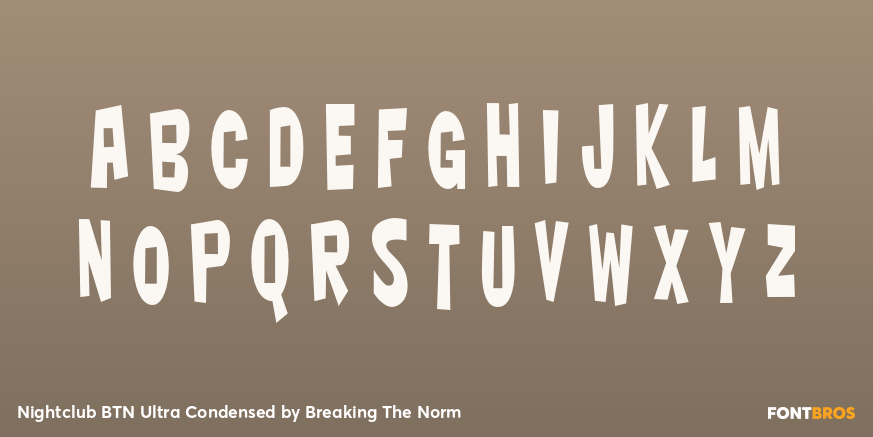 Nightclub BTN Ultra Condensed Font Poster #1