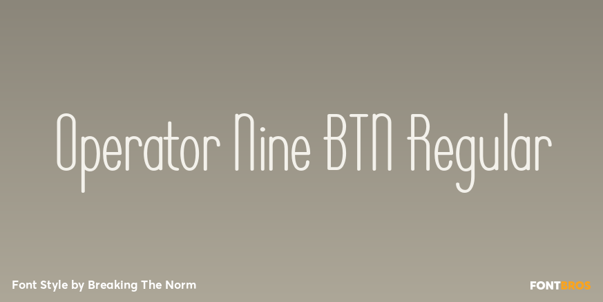 Operator Nine BTN Regular Poster