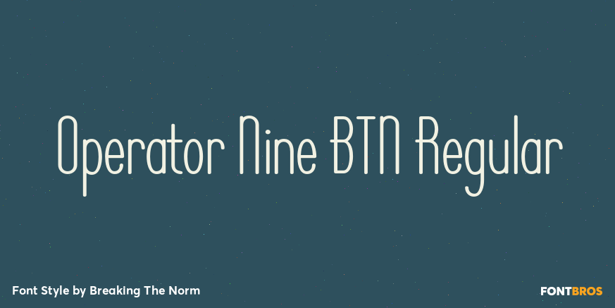 Operator Nine BTN Regular Poster