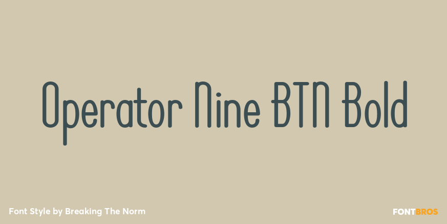 Operator Nine BTN Bold Poster