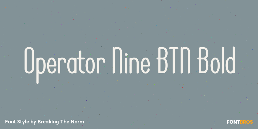 Operator Nine BTN Bold Poster