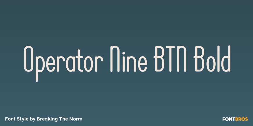 Operator Nine BTN Bold Poster