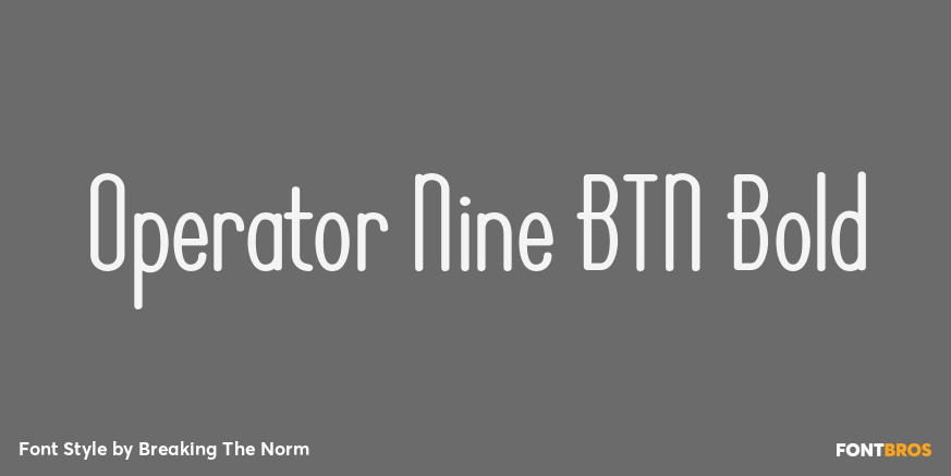 Operator Nine BTN Bold Poster