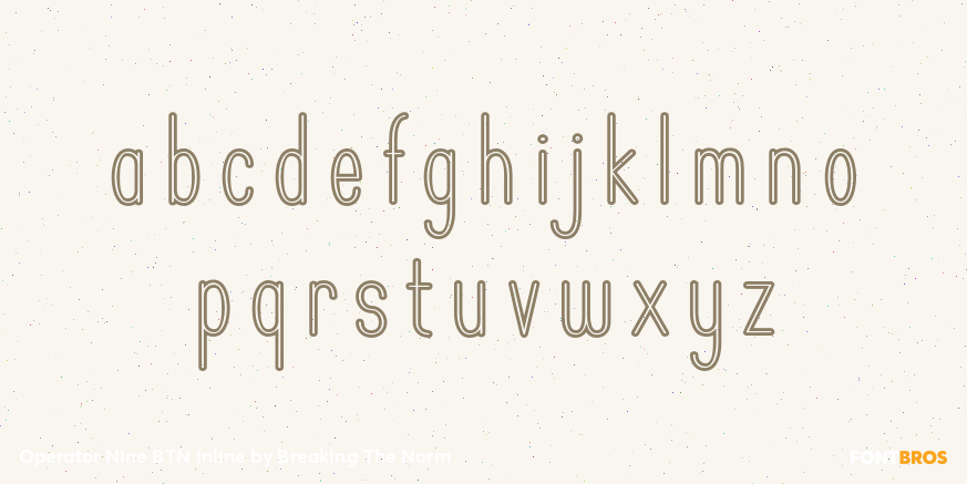 Operator Nine BTN Inline Font Poster #3