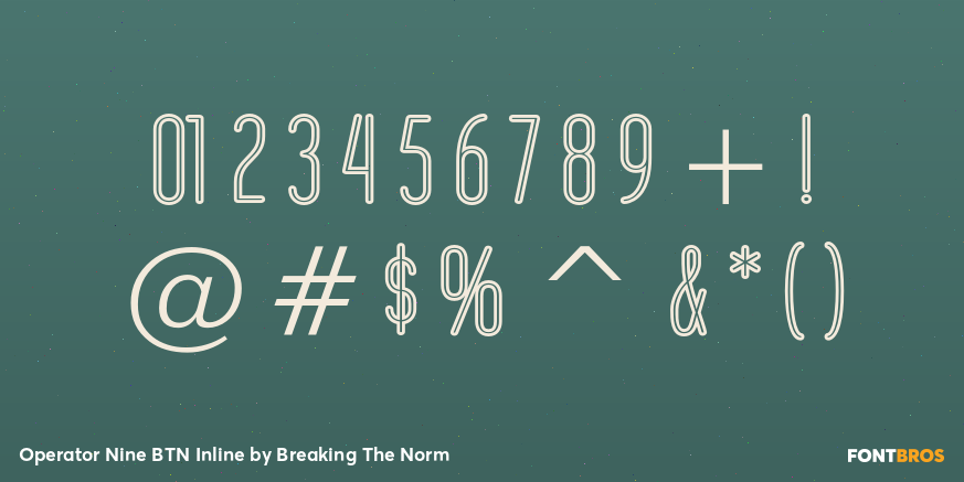 Operator Nine BTN Inline Font Poster #4